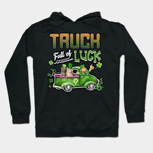 Truck Full Of Luck Cats Leprechaun Shamrock St Patrick's Day Hoodie